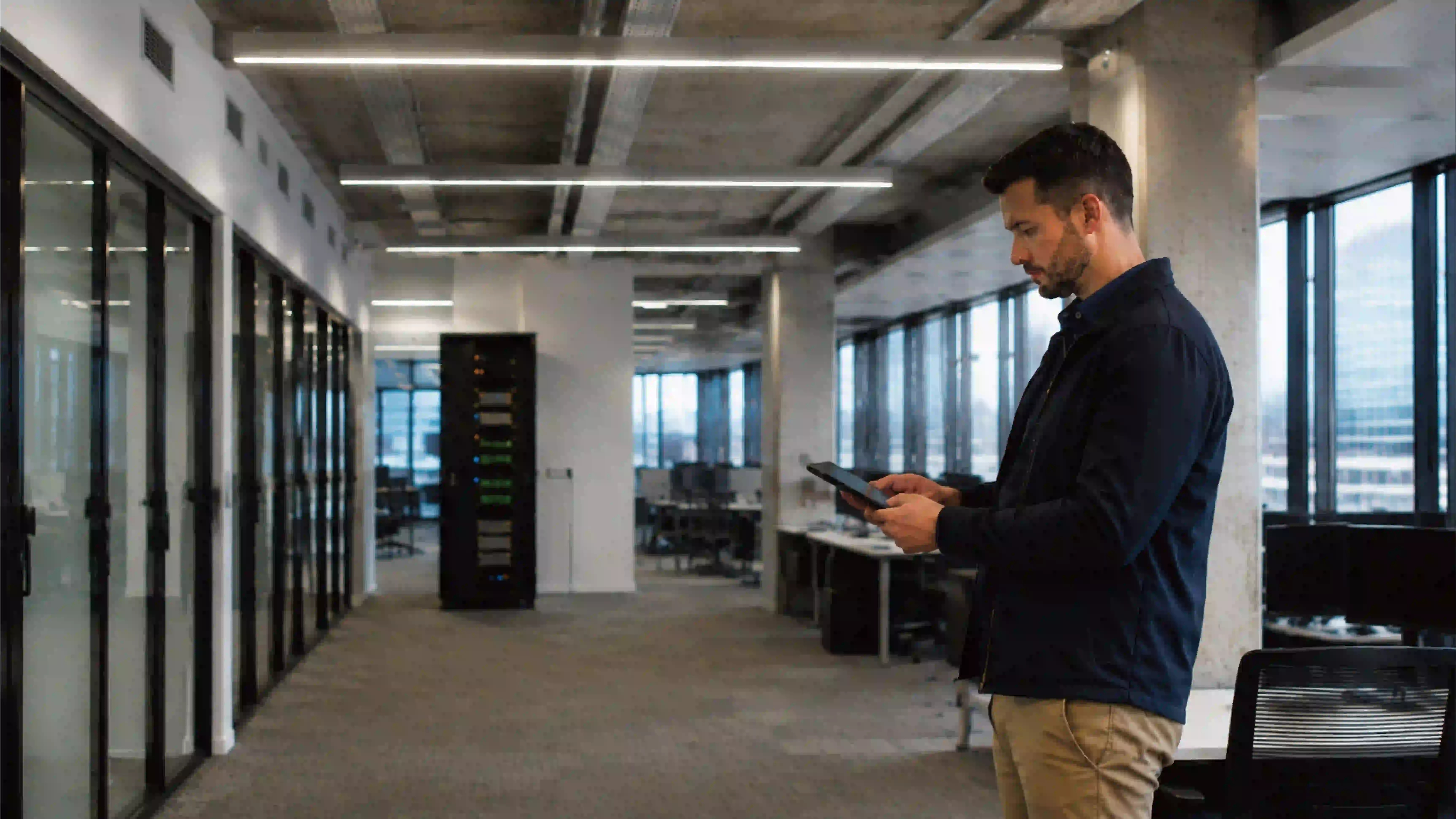 System integrator configuring connected building-control systems